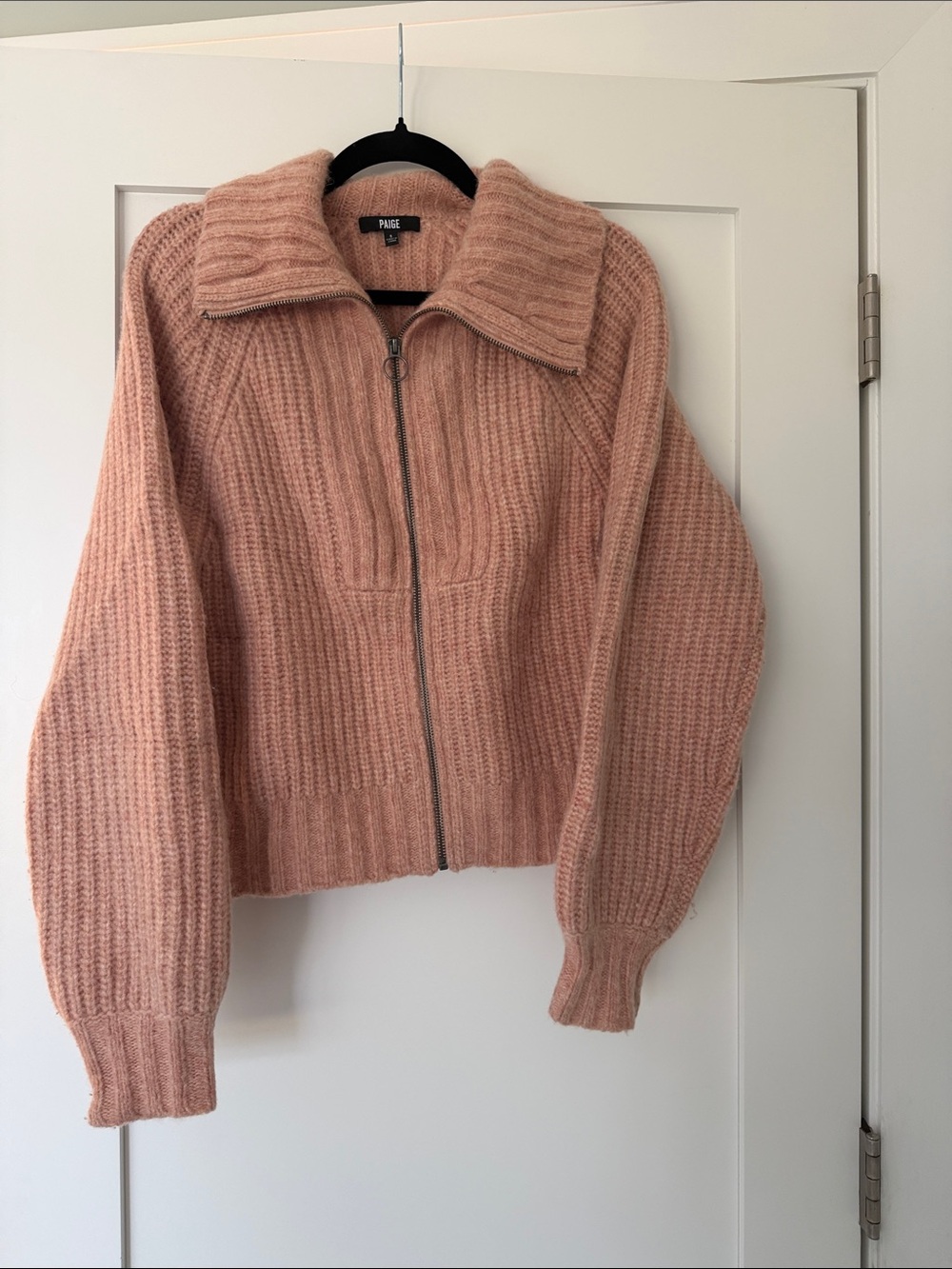 ✨Chunky Cozy✨ Paige Jayne Sweater Zip-Up Wool Sweater in Dusty Rose